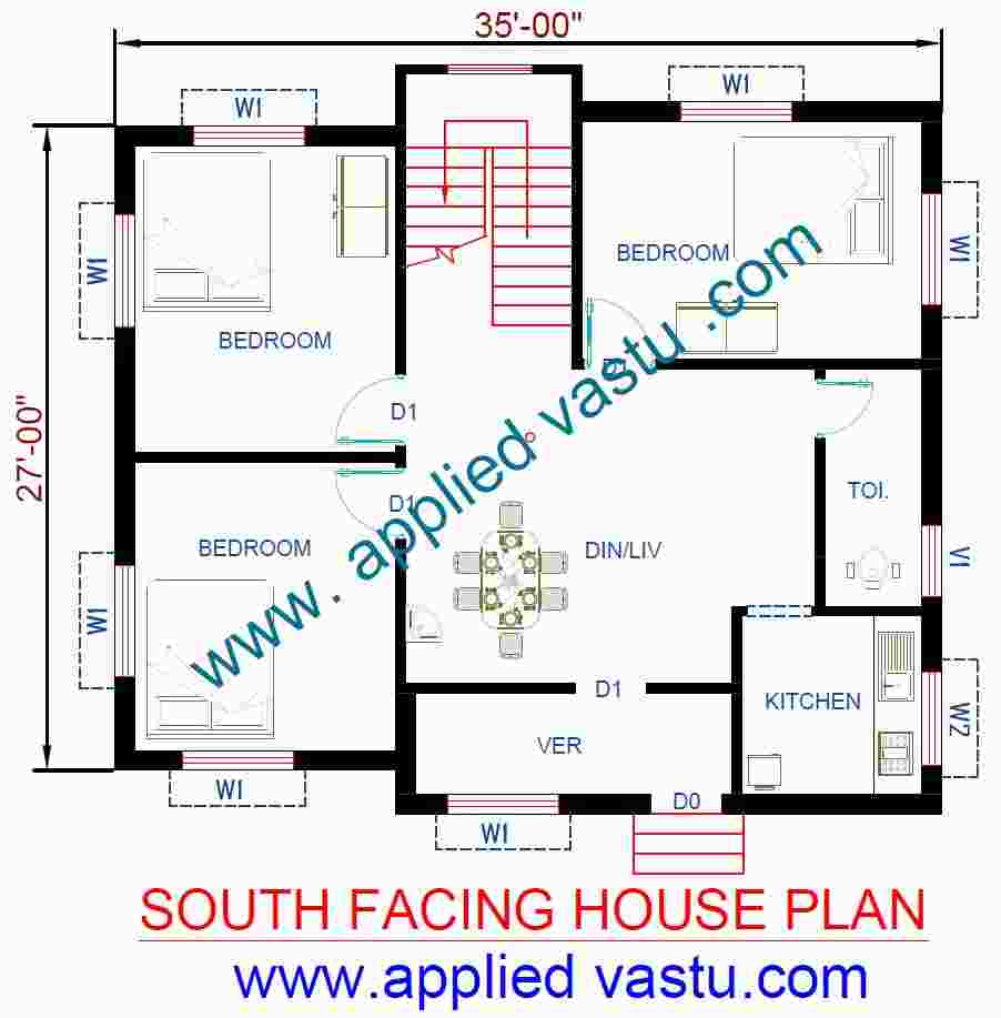 South Facing House  Plans  South Facing House  Vastu  Plan  